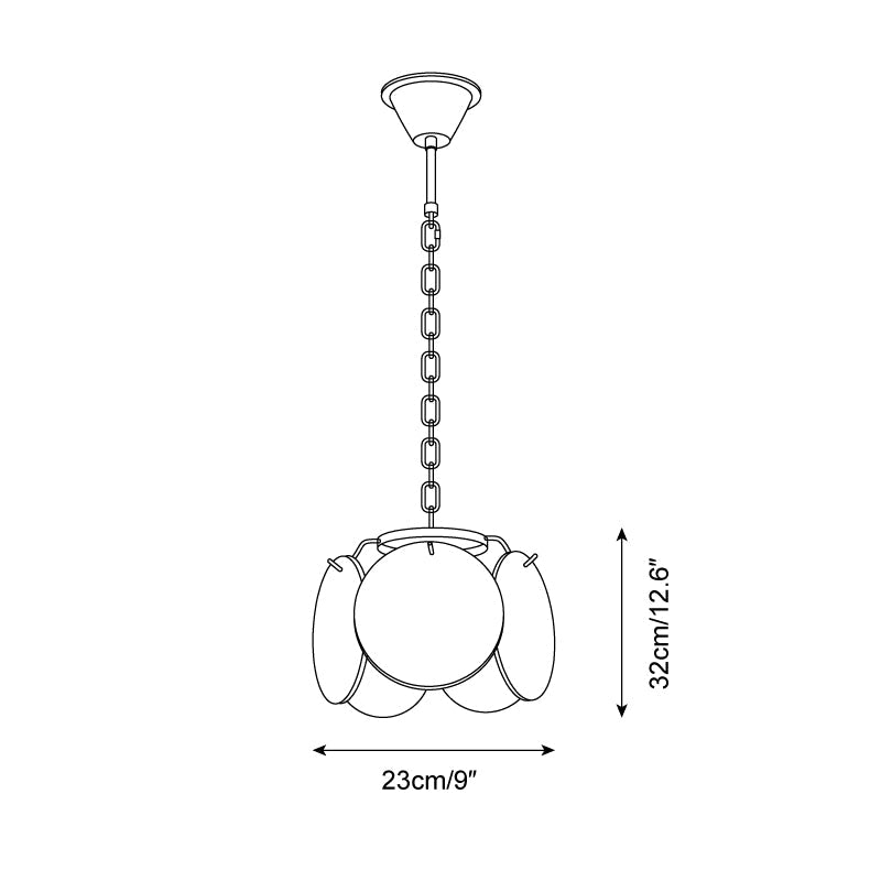 Caelina Pendant Lamp Swirling Glass Discs - Letslighting