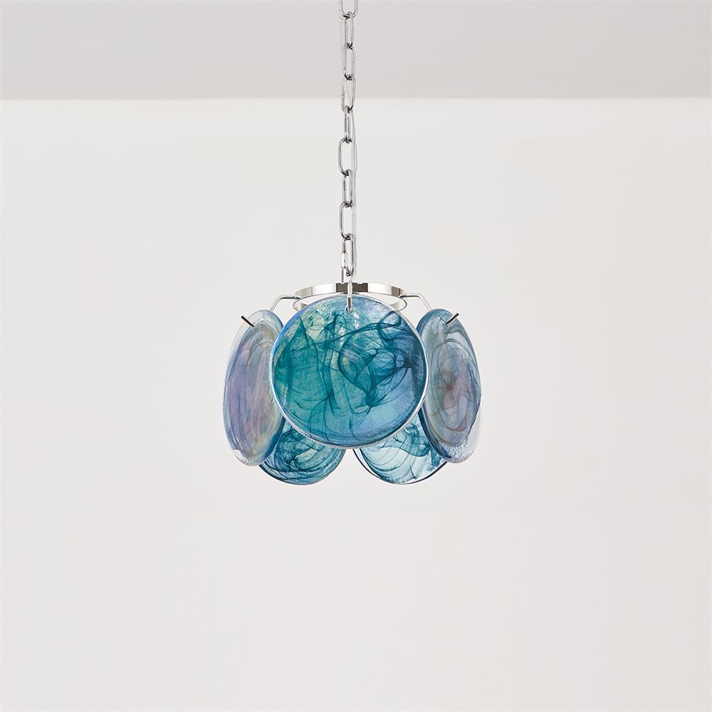 Caelina Pendant Lamp Swirling Glass Discs - Letslighting