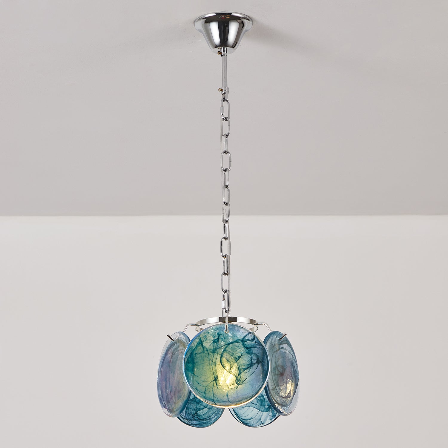 Caelina Pendant Lamp Swirling Glass Discs - Letslighting