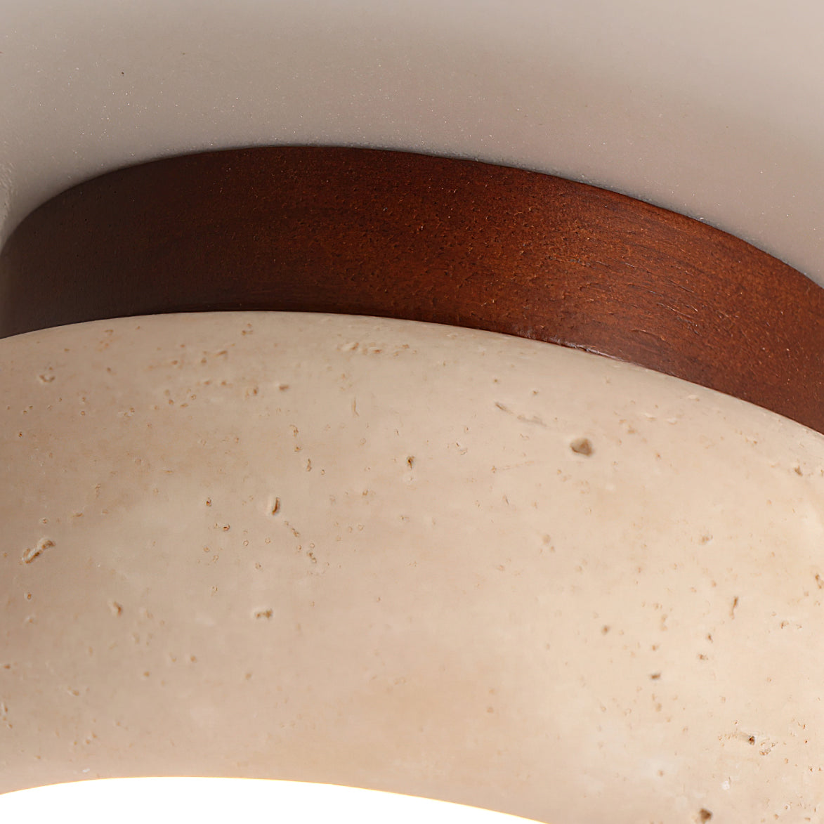 Ritta Mini Donut Travertine Ceiling Light - Letslighting