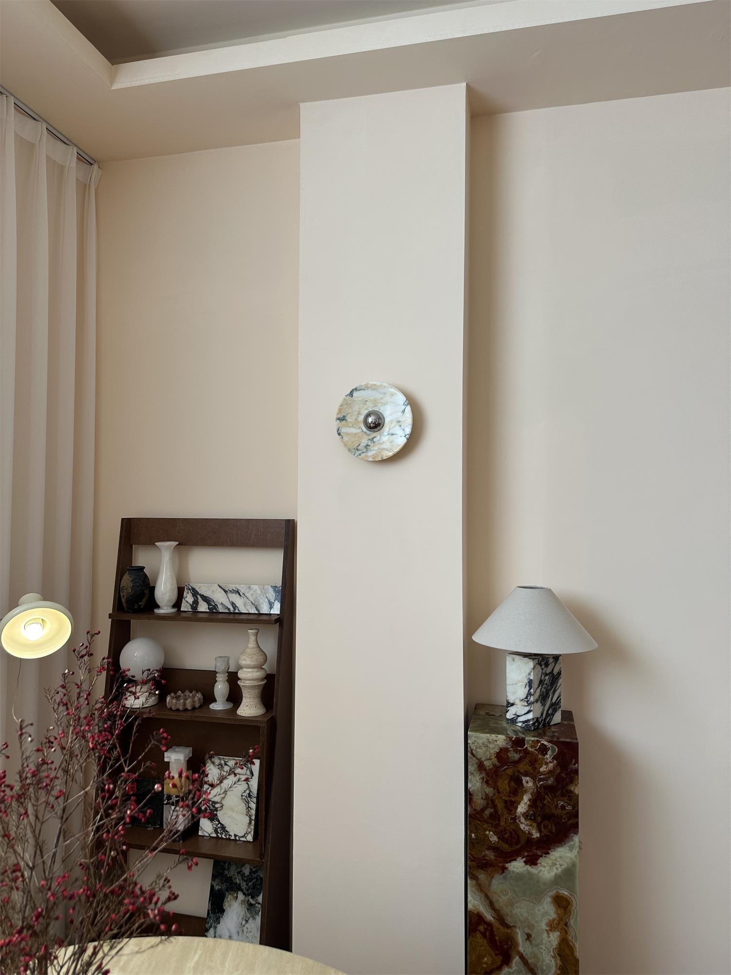 Alter Modern Minimalist Round Marble Sconce Wall Lamp - Letslighting