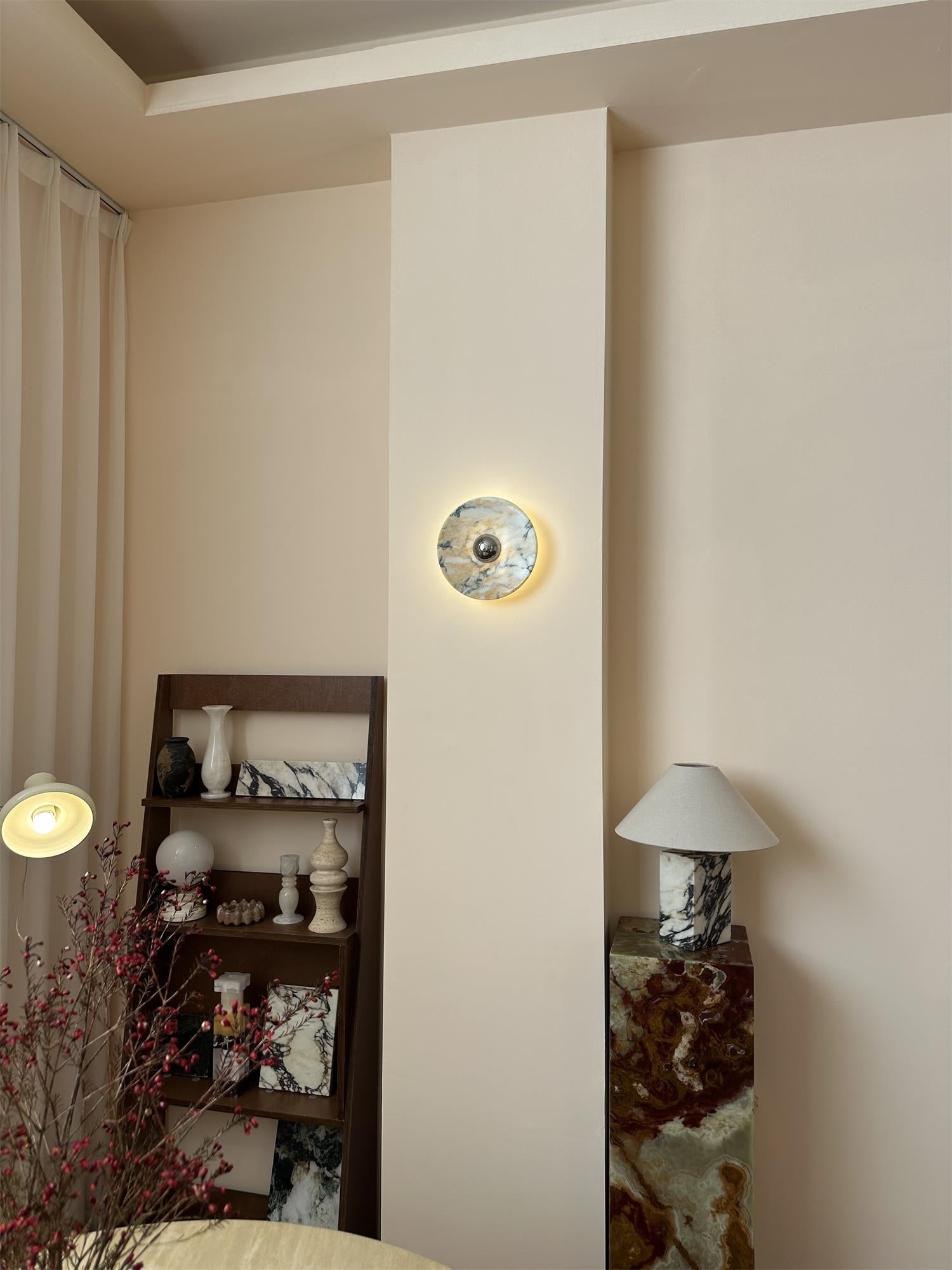 Alter Modern Minimalist Round Marble Sconce Wall Lamp - Letslighting