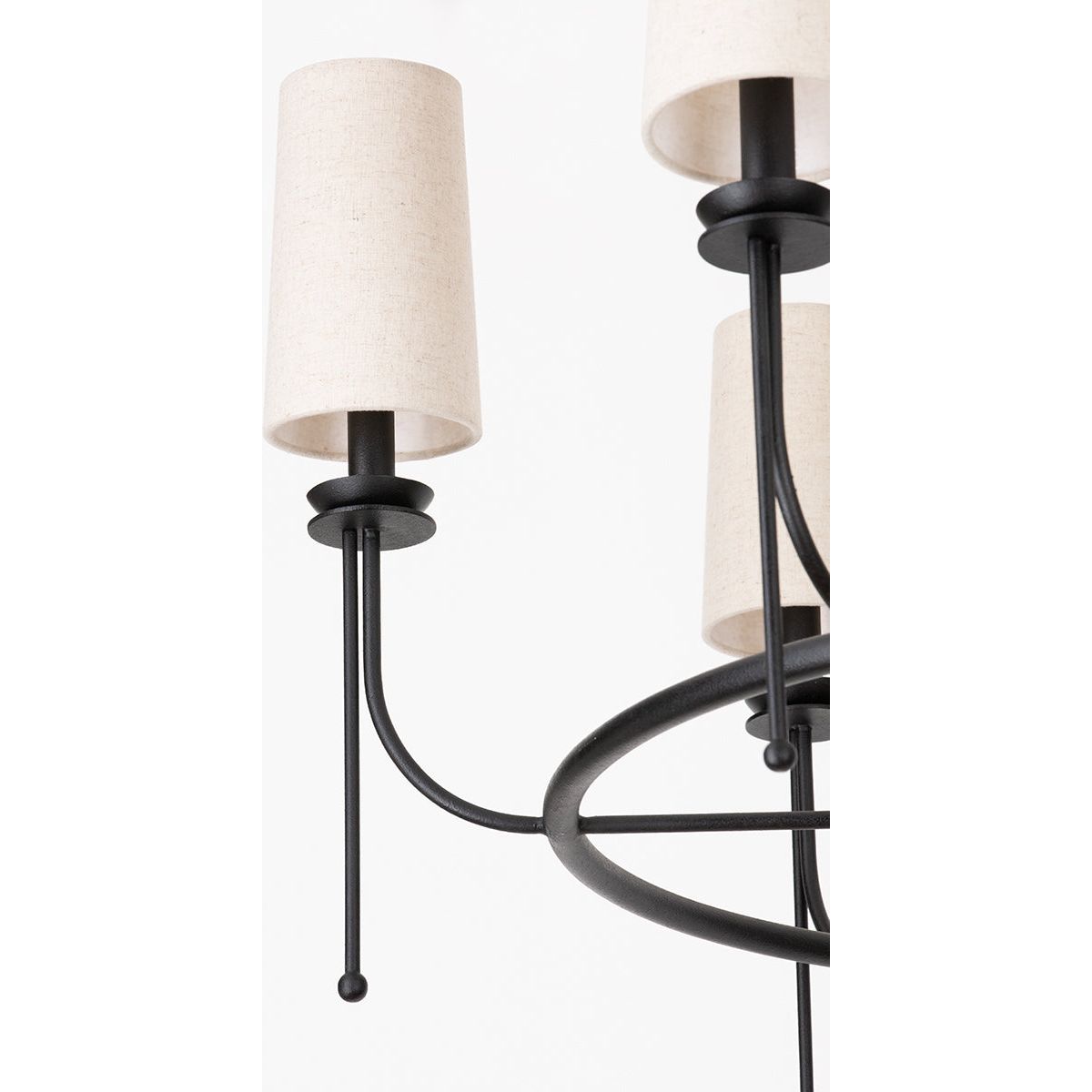 Aurora Vintage Industrial Brass Fabric Chandelier - Letslighting