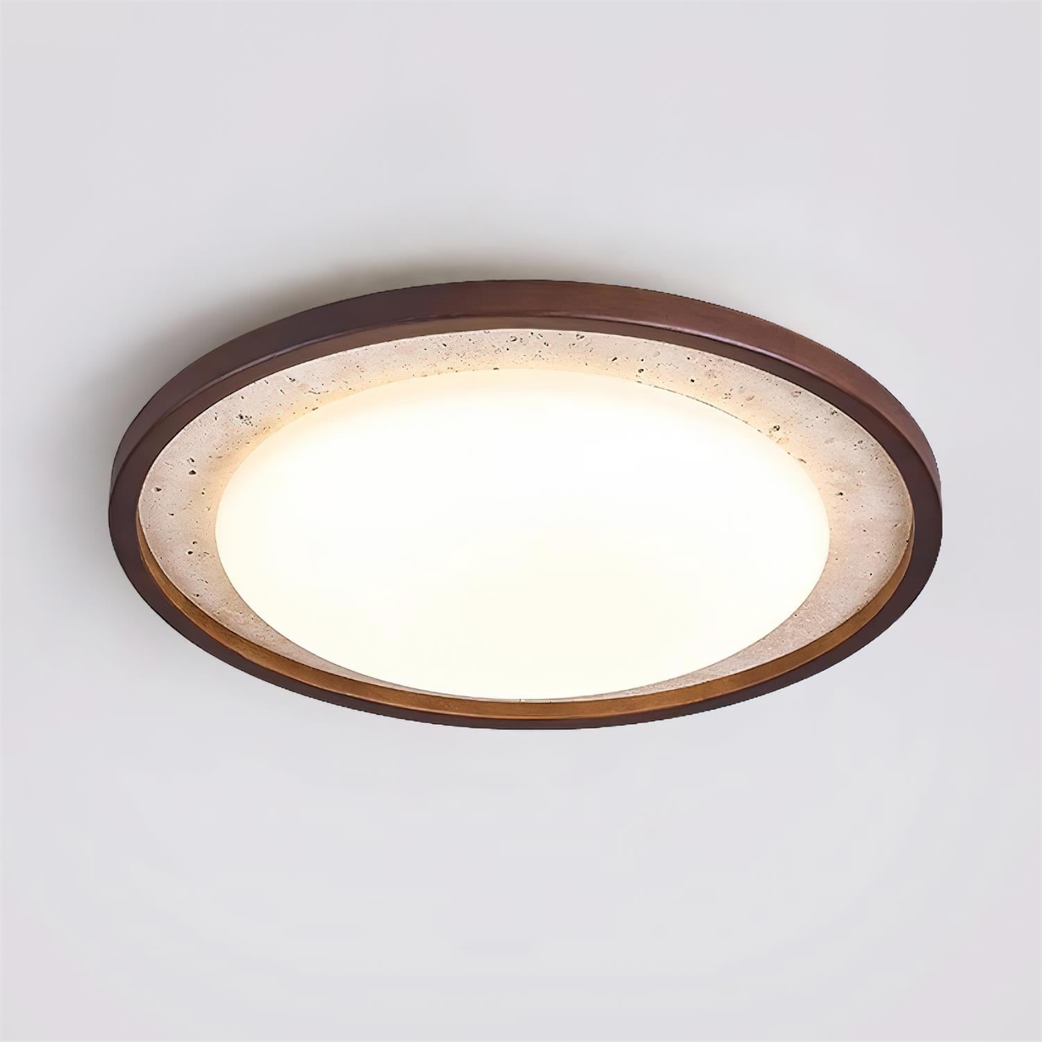 Ritta Sculptural Travertine Ceiling Lamp - Letslighting