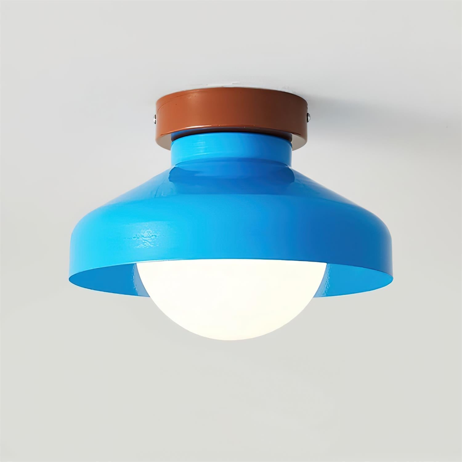Solvane Blue Metal Flush Mount Ceiling Light - Letslighting