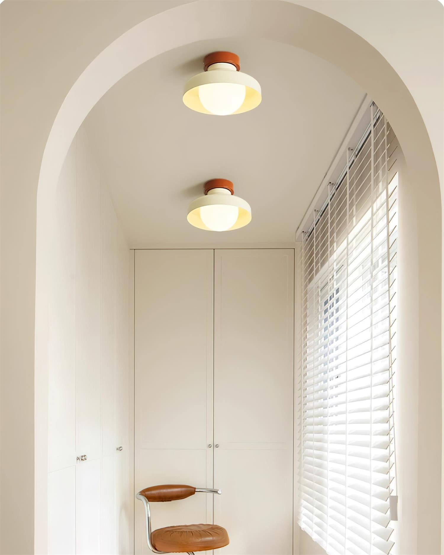 Solvane Blue Metal Flush Mount Ceiling Light - Letslighting