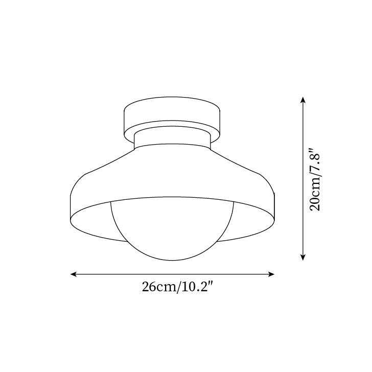Solvane Blue Metal Flush Mount Ceiling Light - Letslighting