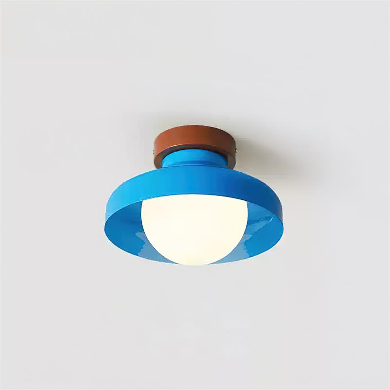 Solvane Blue Metal Flush Mount Ceiling Light - Letslighting