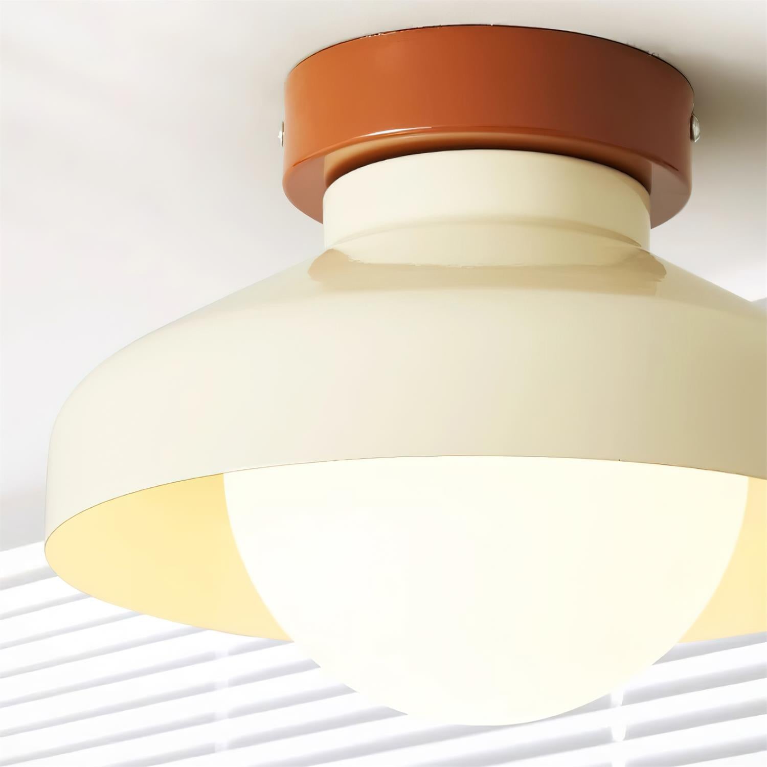 Solvane Blue Metal Flush Mount Ceiling Light - Letslighting