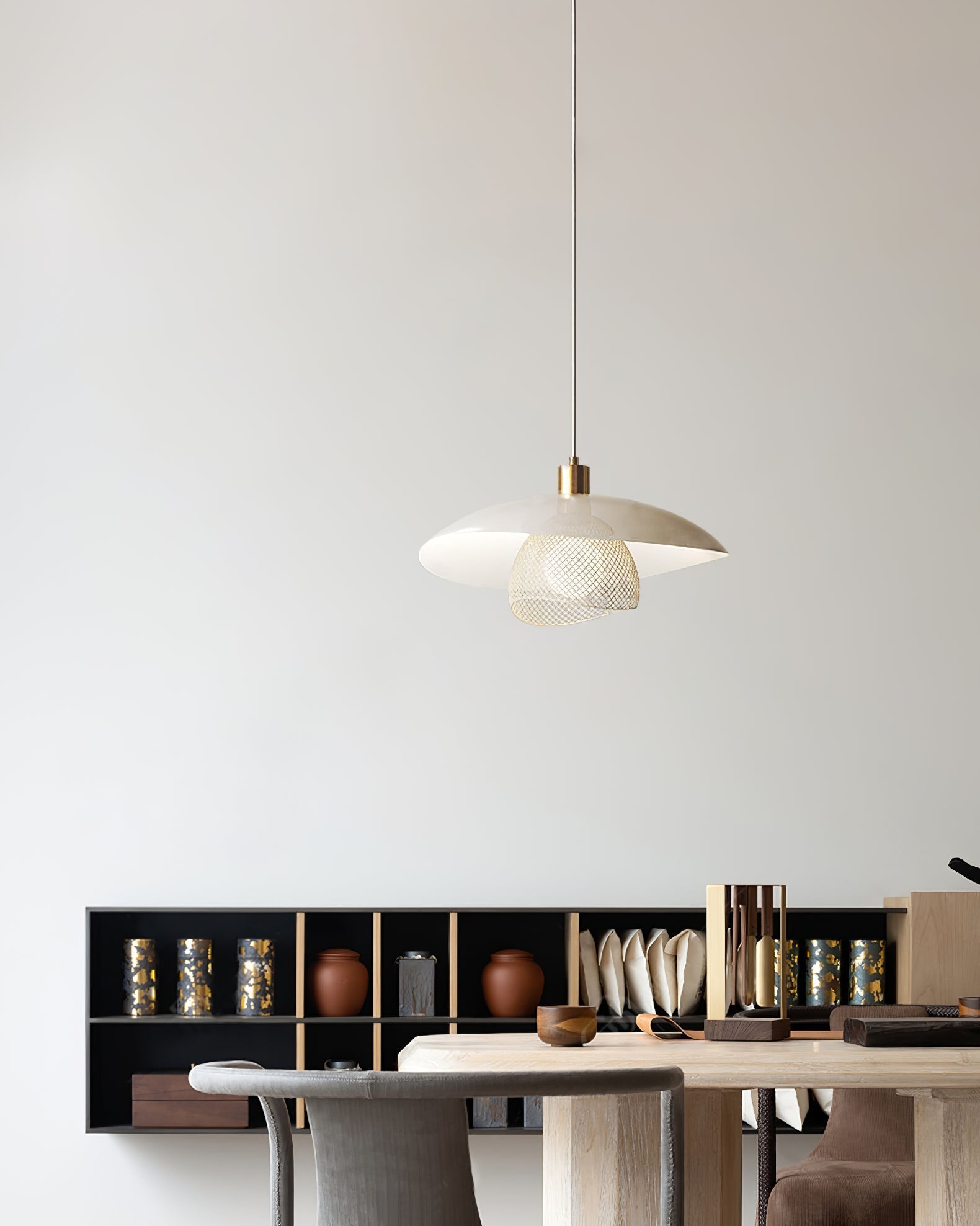 Dynam Modern Minimalist Floyd White Pendant Lamp - Letslighting