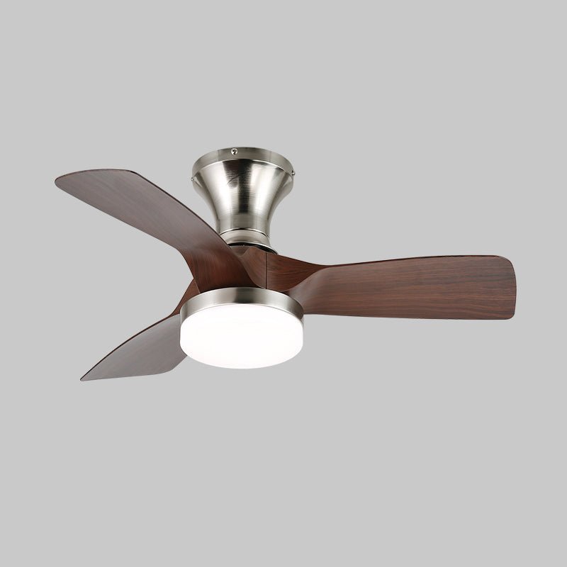 Mirella Silver Wood Ceiling Fan Light - Letslighting