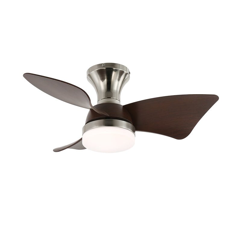 Mirella Silver Wood Ceiling Fan Light - Letslighting