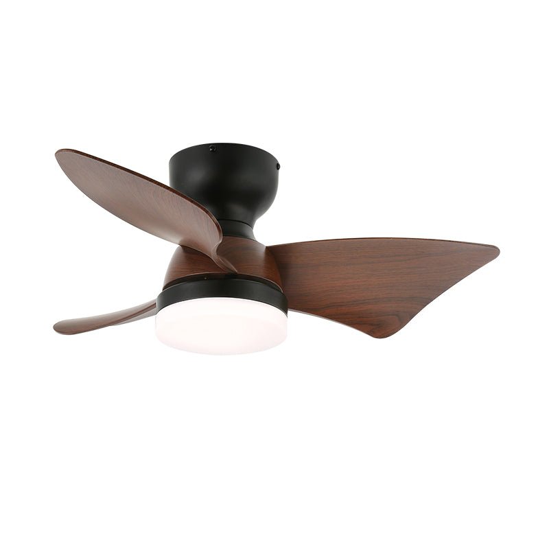 Mirella Silver Wood Ceiling Fan Light - Letslighting