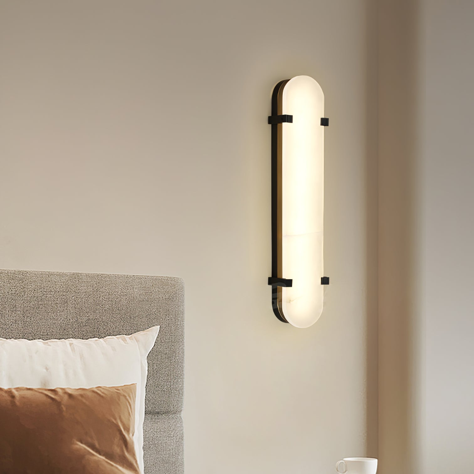 Lunaris Oval Alabaster Wall Light