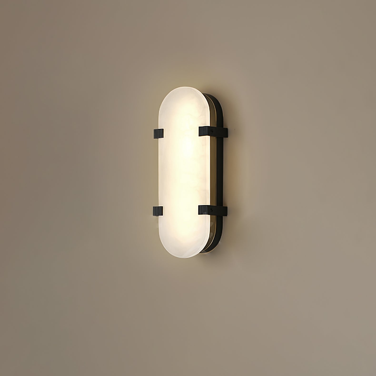 Lunaris Oval Alabaster Wall Light