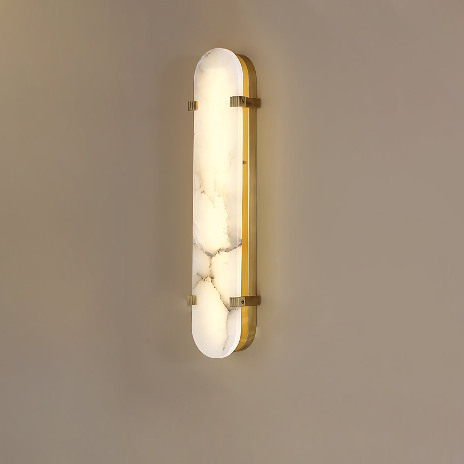 Lunaris Oval Alabaster Wall Light