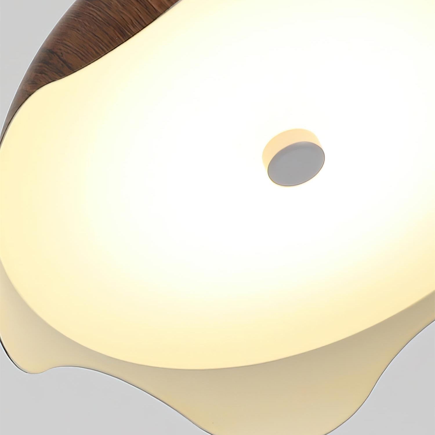 Pendant Lamp Wood-Grain Shade Wave Ambient Minimalist - Letslighting