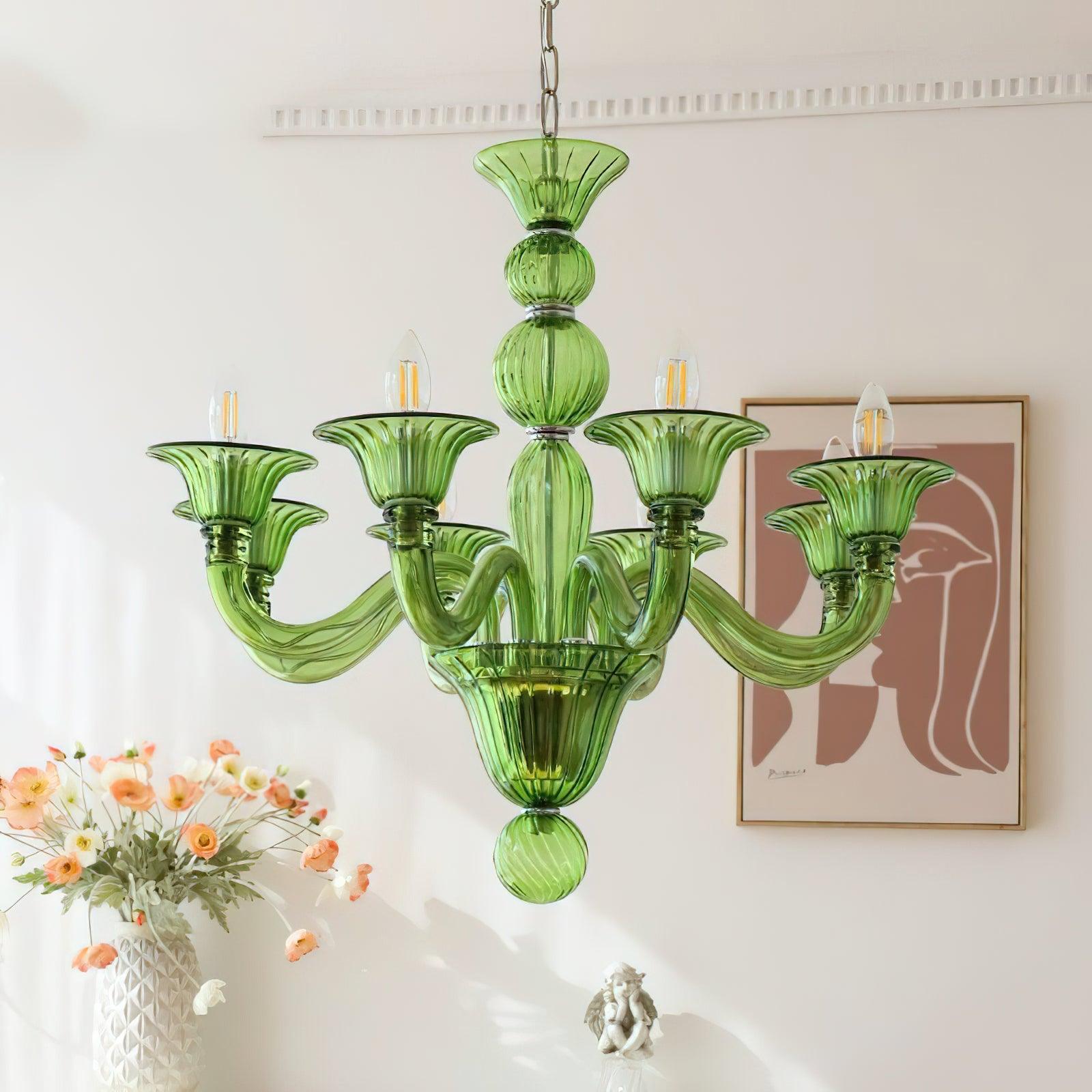 Aurora Chandelier Murano Glass Exotic - Letslighting