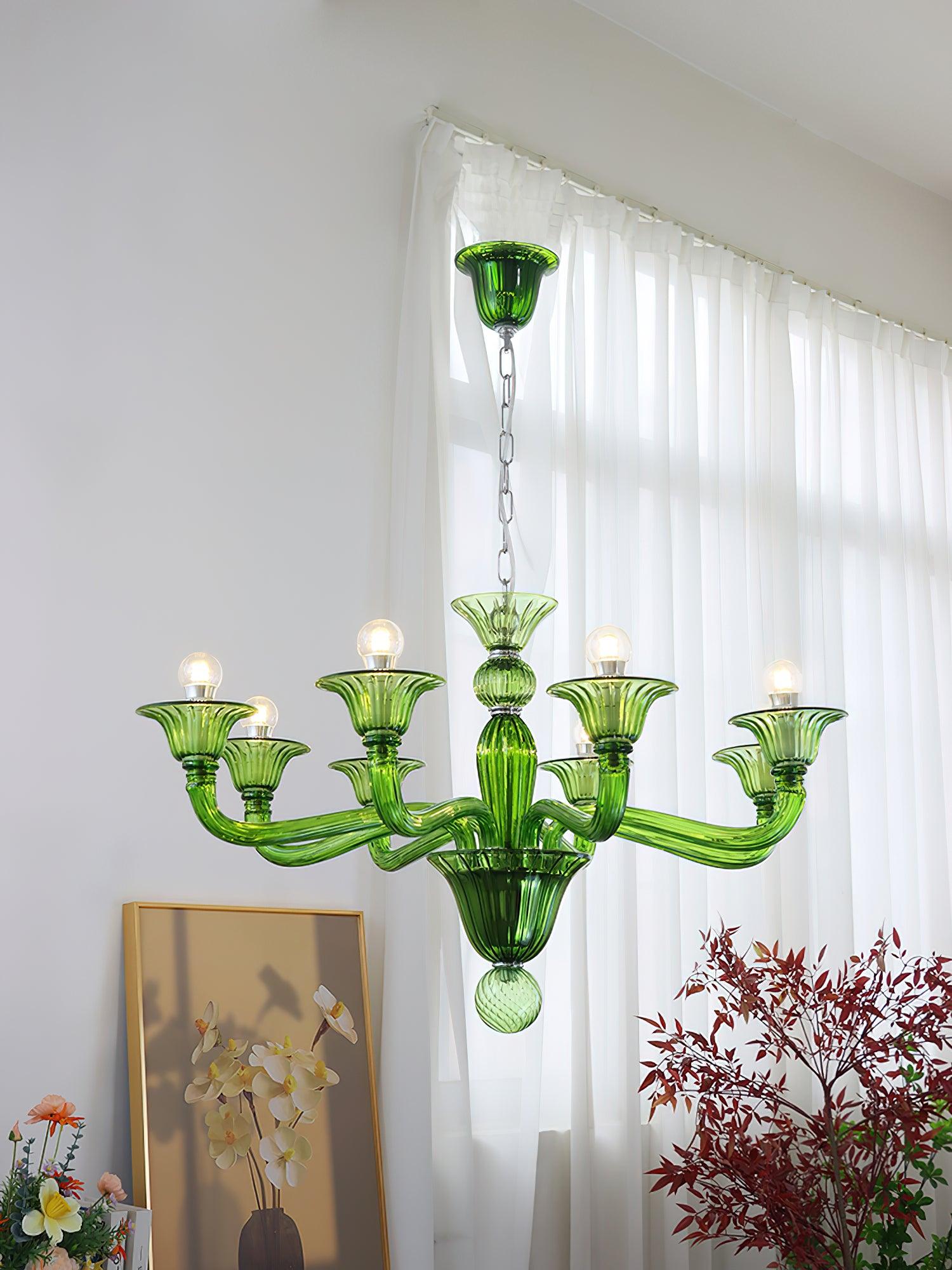 Aurora Chandelier Murano Glass Exotic - Letslighting