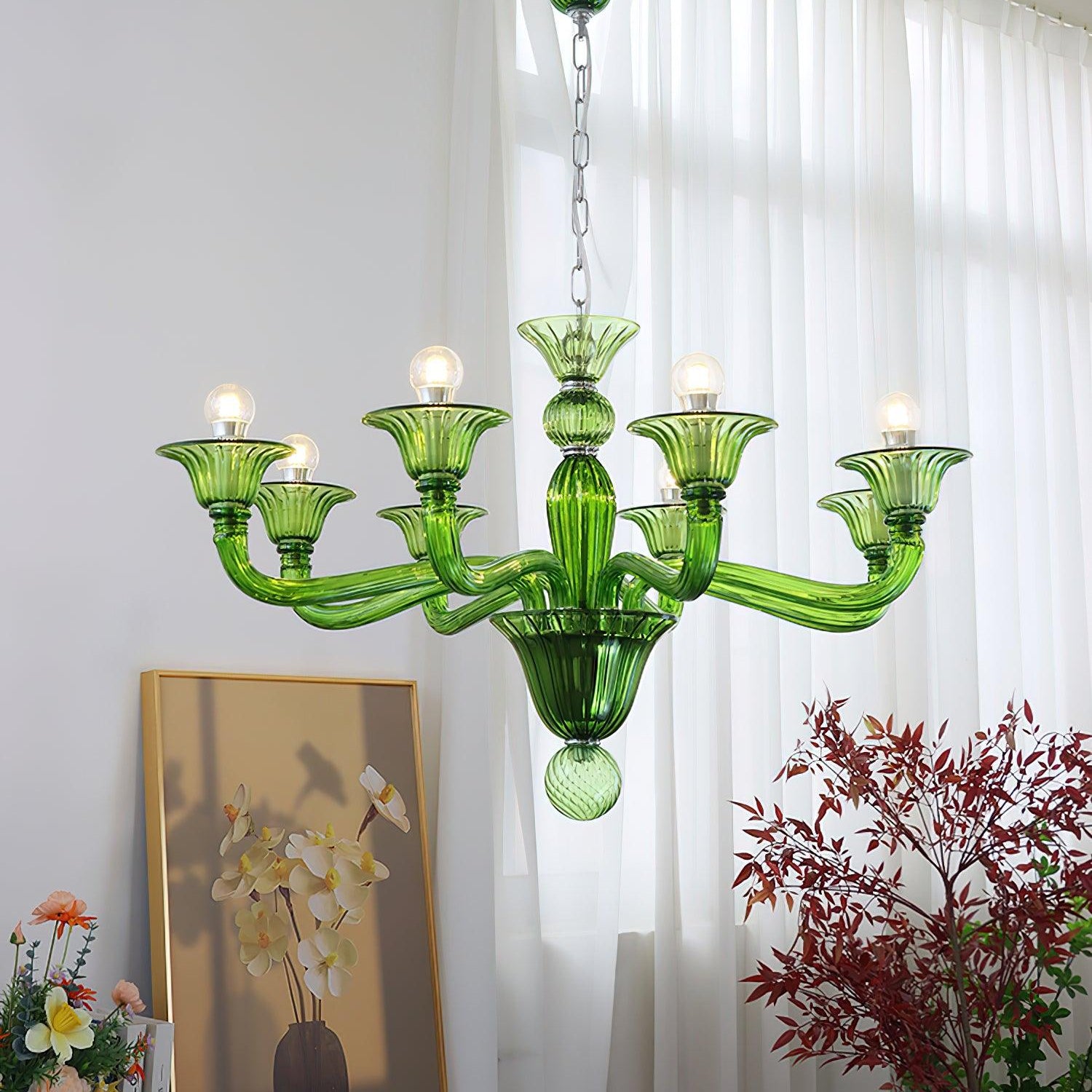 Aurora Chandelier Murano Glass Exotic - Letslighting