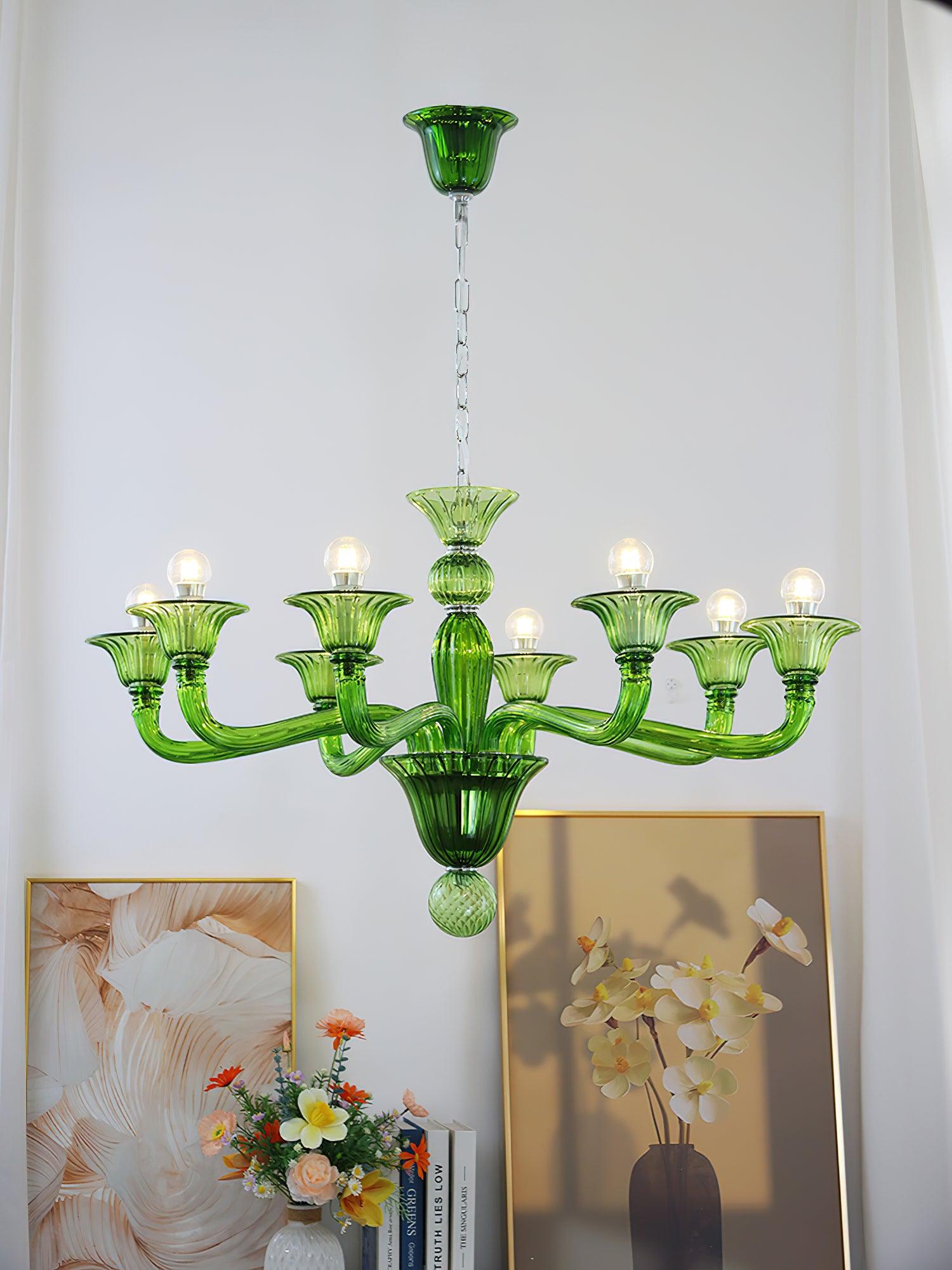 Aurora Chandelier Murano Glass Exotic - Letslighting
