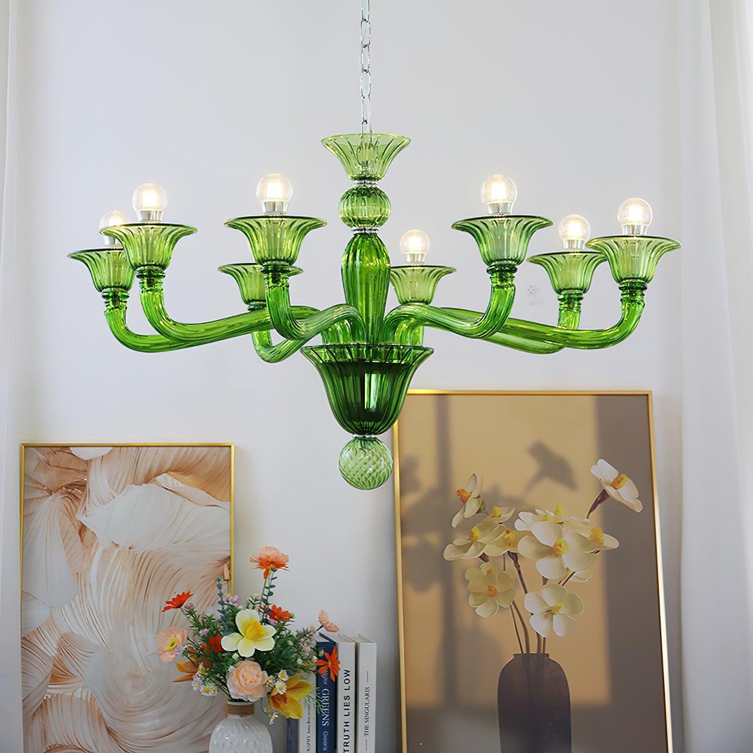 Aurora Chandelier Murano Glass Exotic - Letslighting