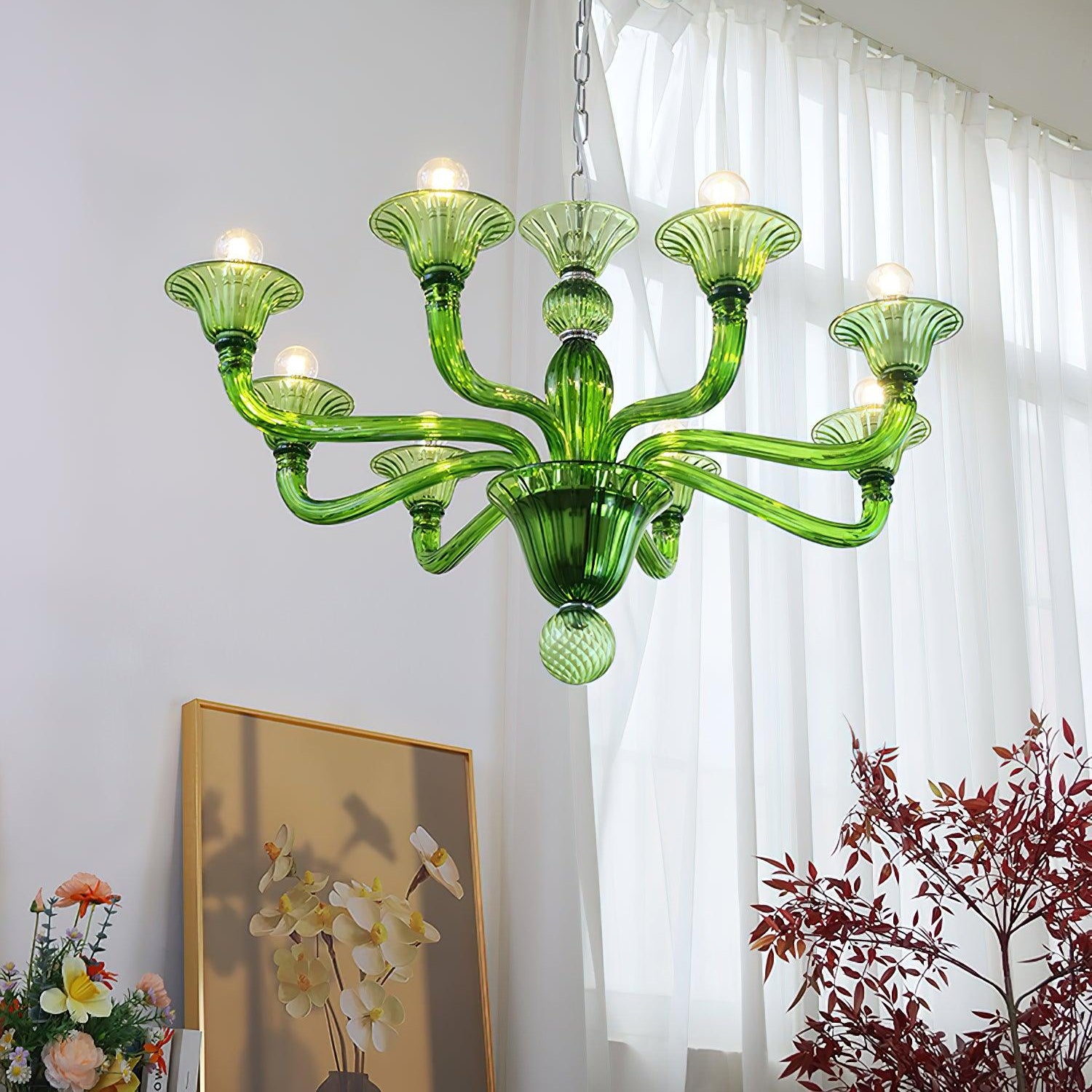 Aurora Chandelier Murano Glass Exotic - Letslighting