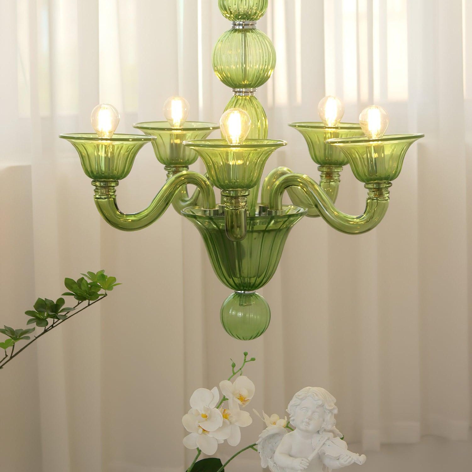 Aurora Chandelier Murano Glass Exotic - Letslighting