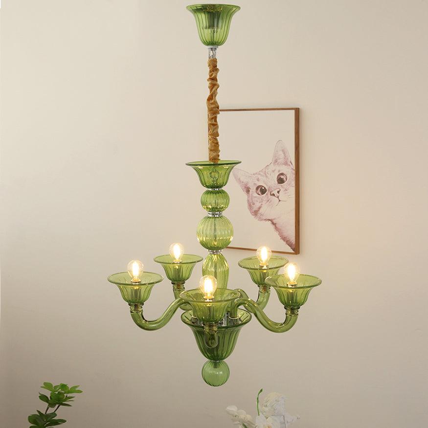 Aurora Chandelier Murano Glass Exotic - Letslighting