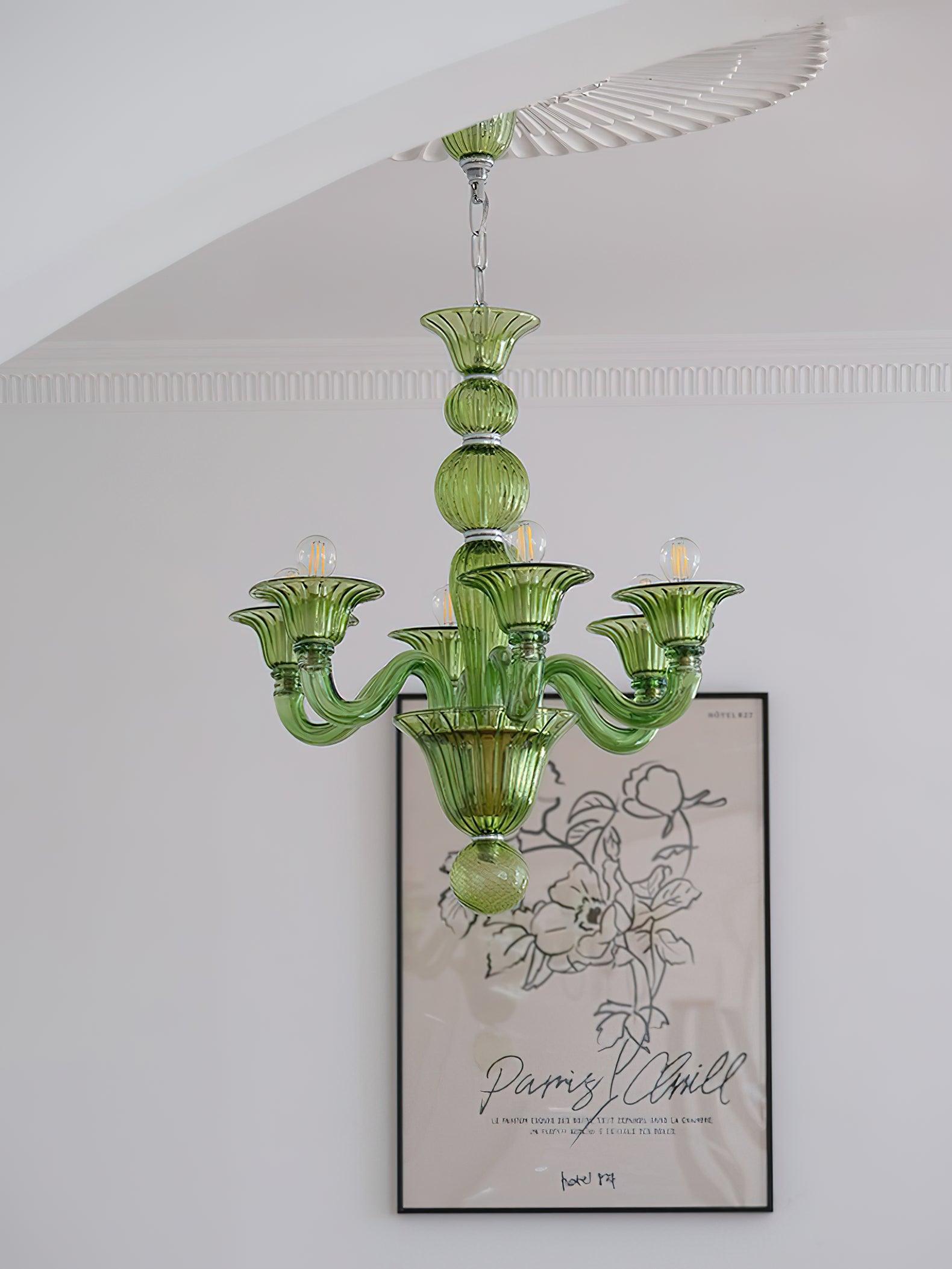 Aurora Chandelier Murano Glass Exotic - Letslighting