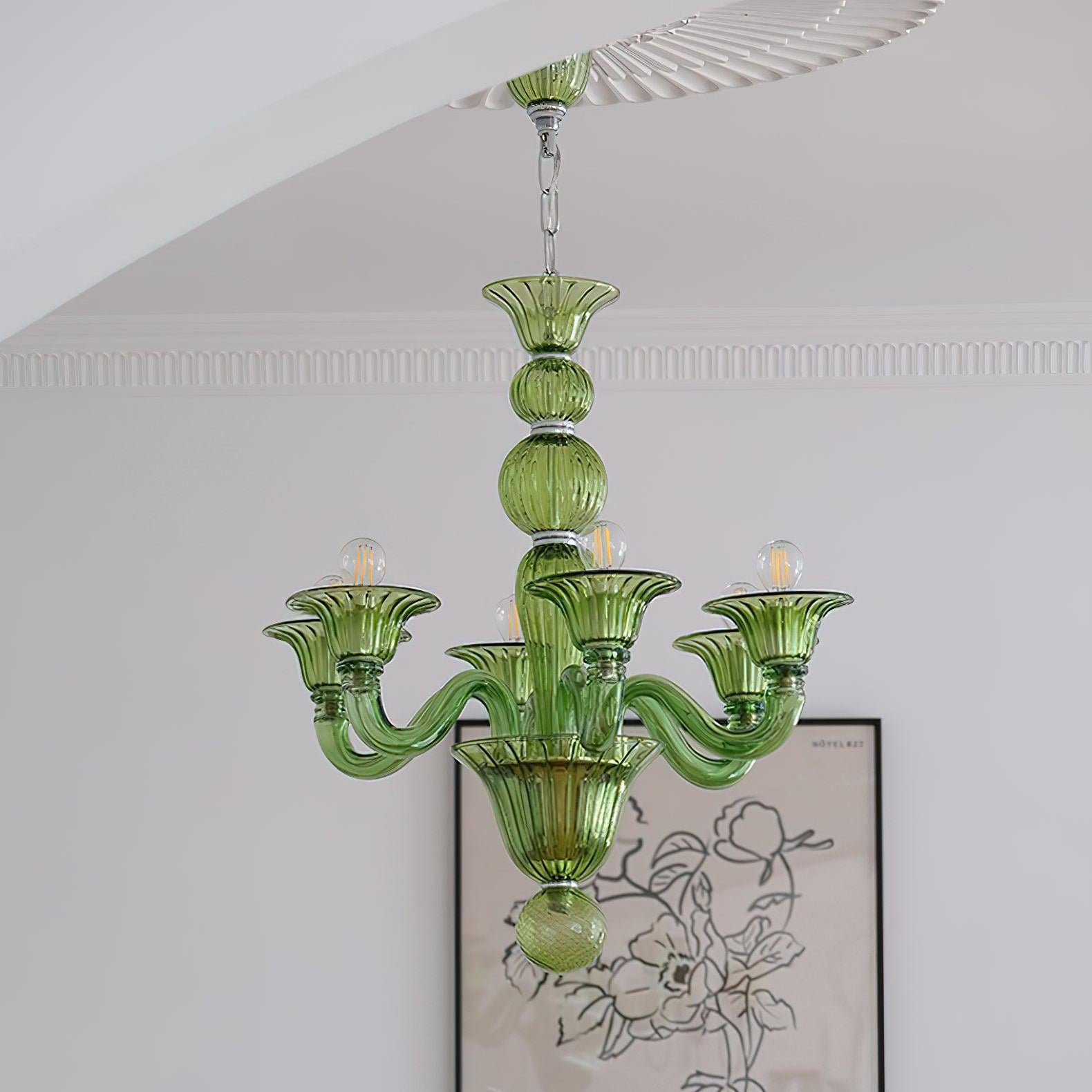 Aurora Chandelier Murano Glass Exotic - Letslighting