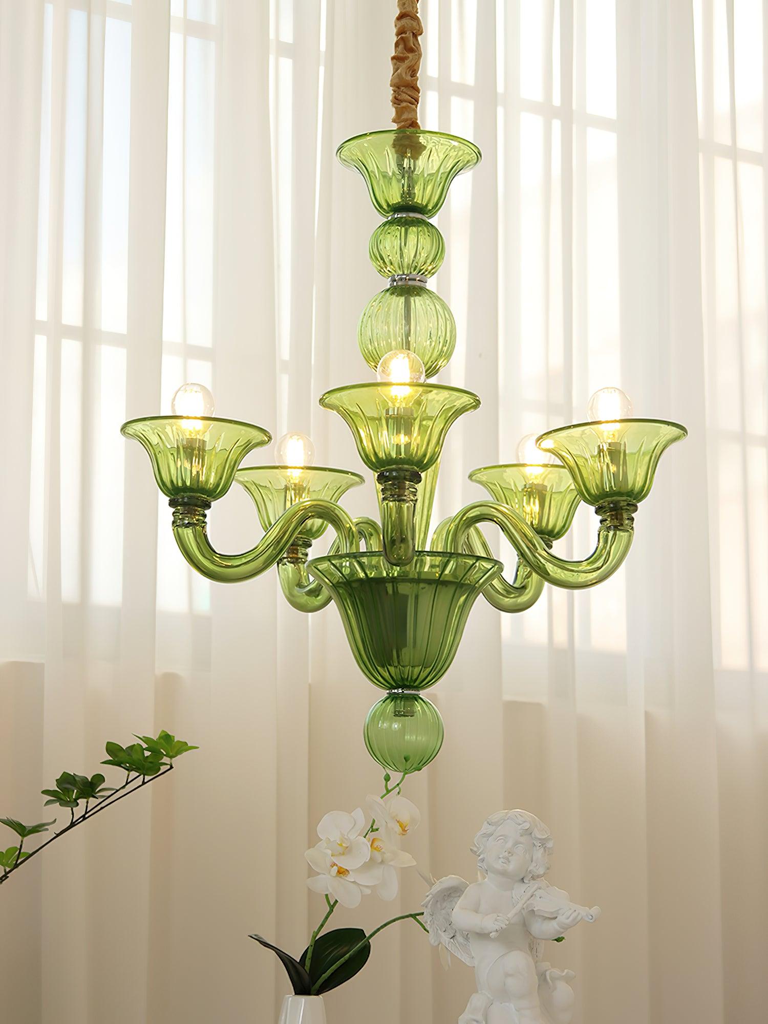 Aurora Chandelier Murano Glass Exotic - Letslighting
