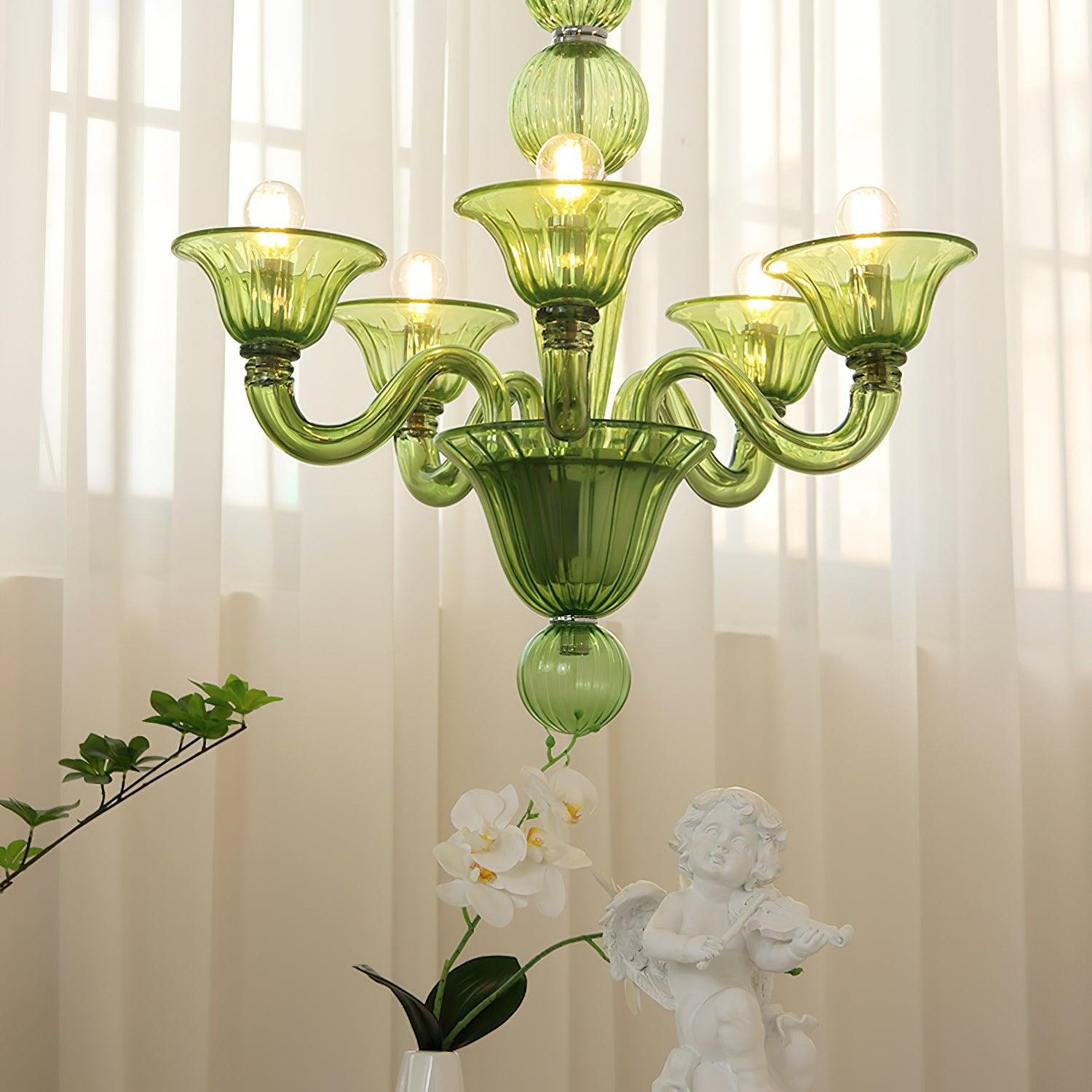 Aurora Chandelier Murano Glass Exotic - Letslighting