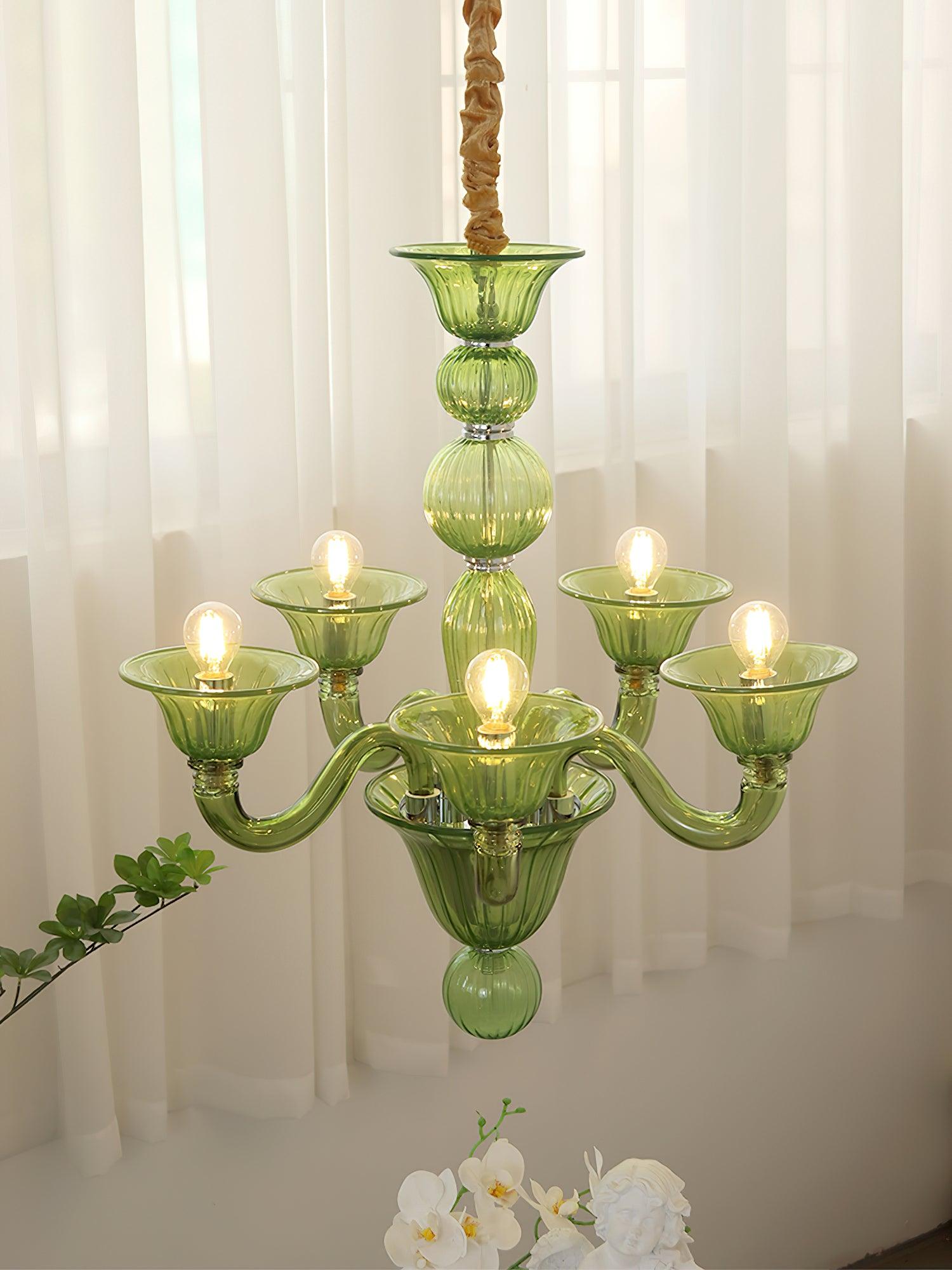 Aurora Chandelier Murano Glass Exotic - Letslighting