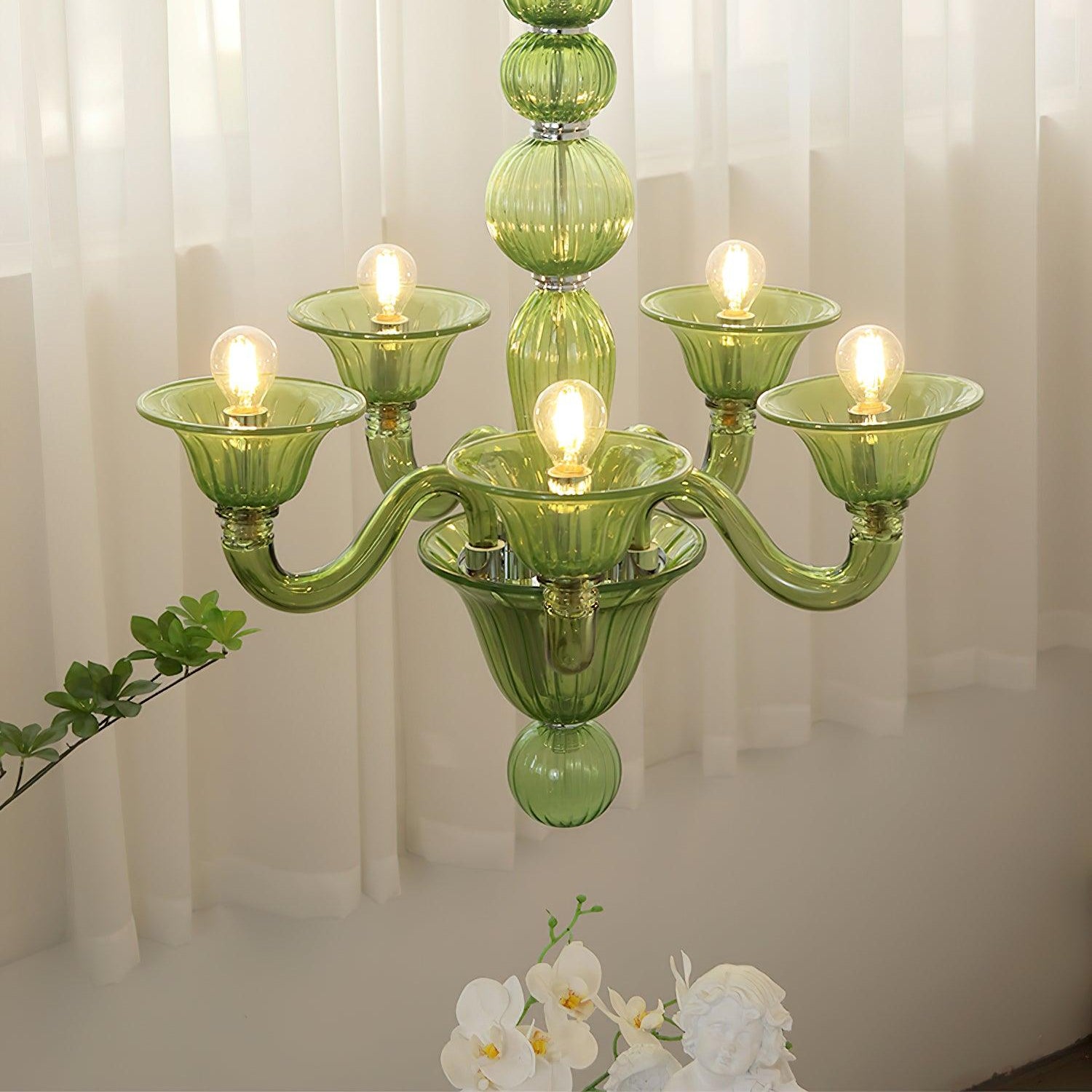 Aurora Chandelier Murano Glass Exotic - Letslighting
