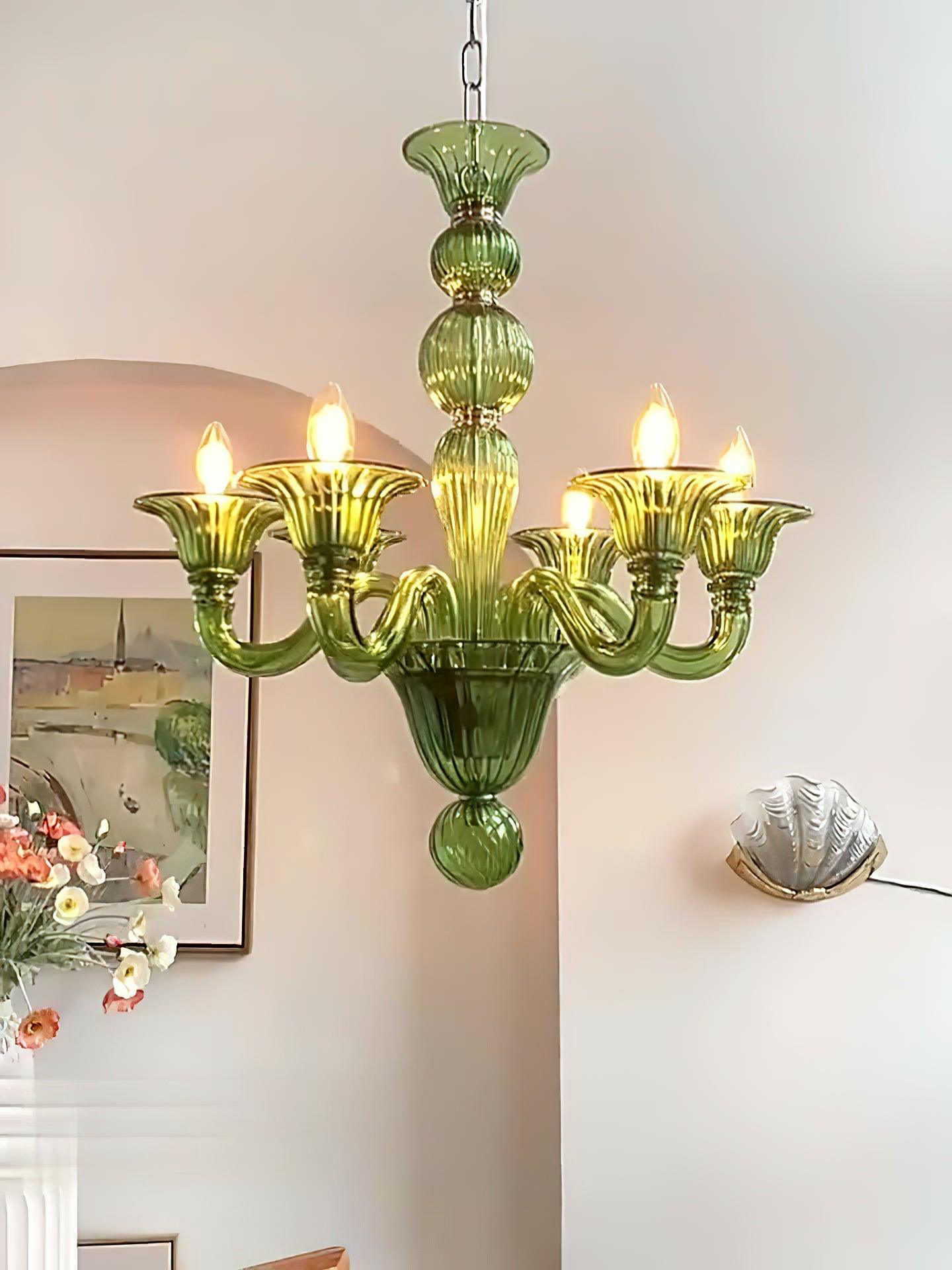 Aurora Chandelier Murano Glass Exotic - Letslighting