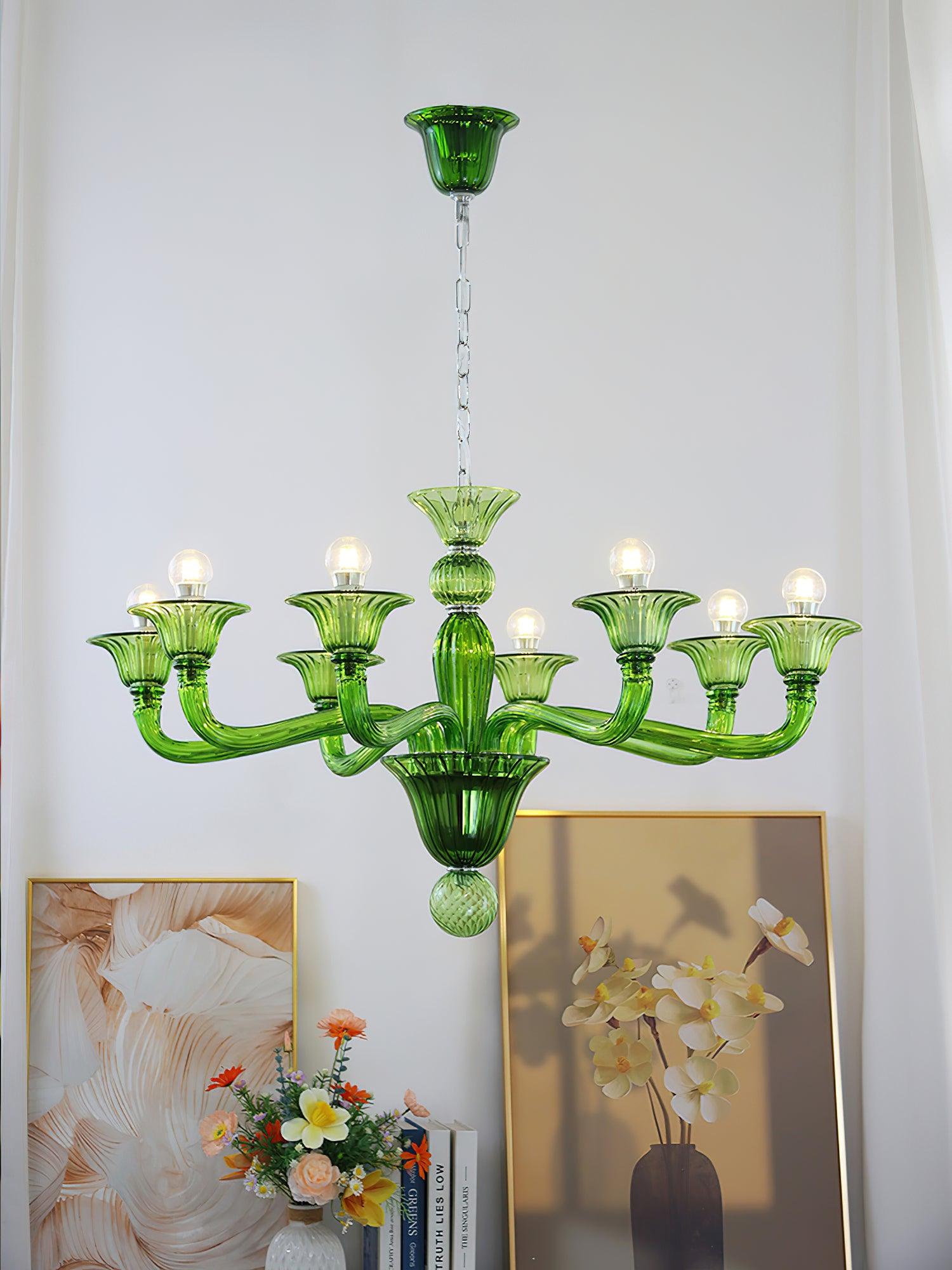 Aurora Chandelier Murano Glass Exotic - Letslighting