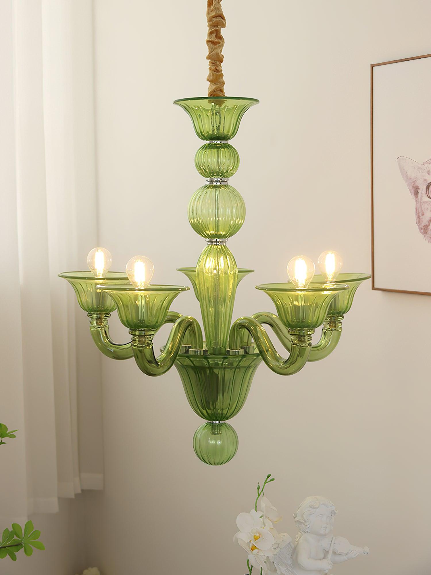 Aurora Chandelier Murano Glass Exotic - Letslighting