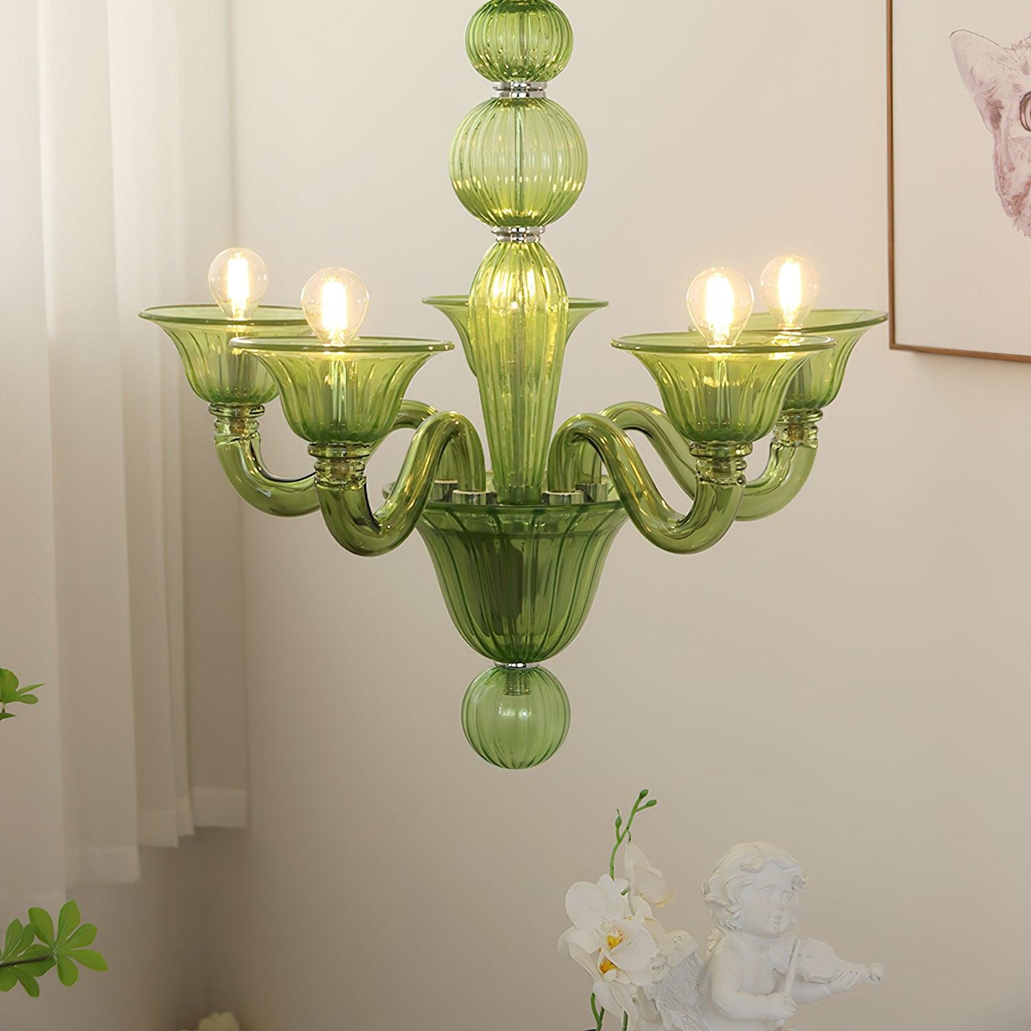 Aurora Chandelier Murano Glass Exotic - Letslighting