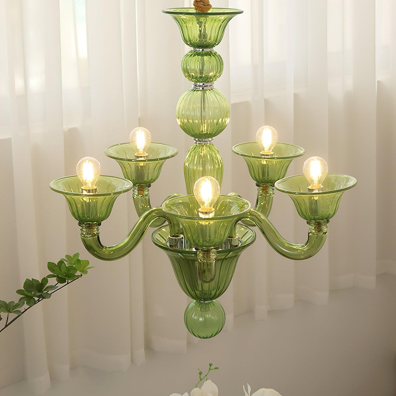 Aurora Chandelier Murano Glass Exotic - Letslighting