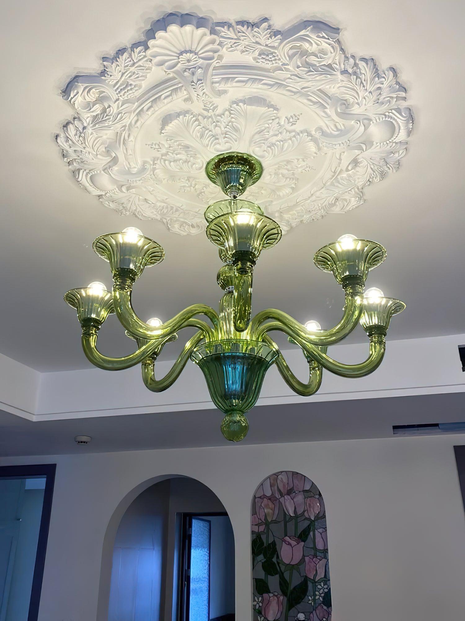 Aurora Chandelier Murano Glass Exotic - Letslighting