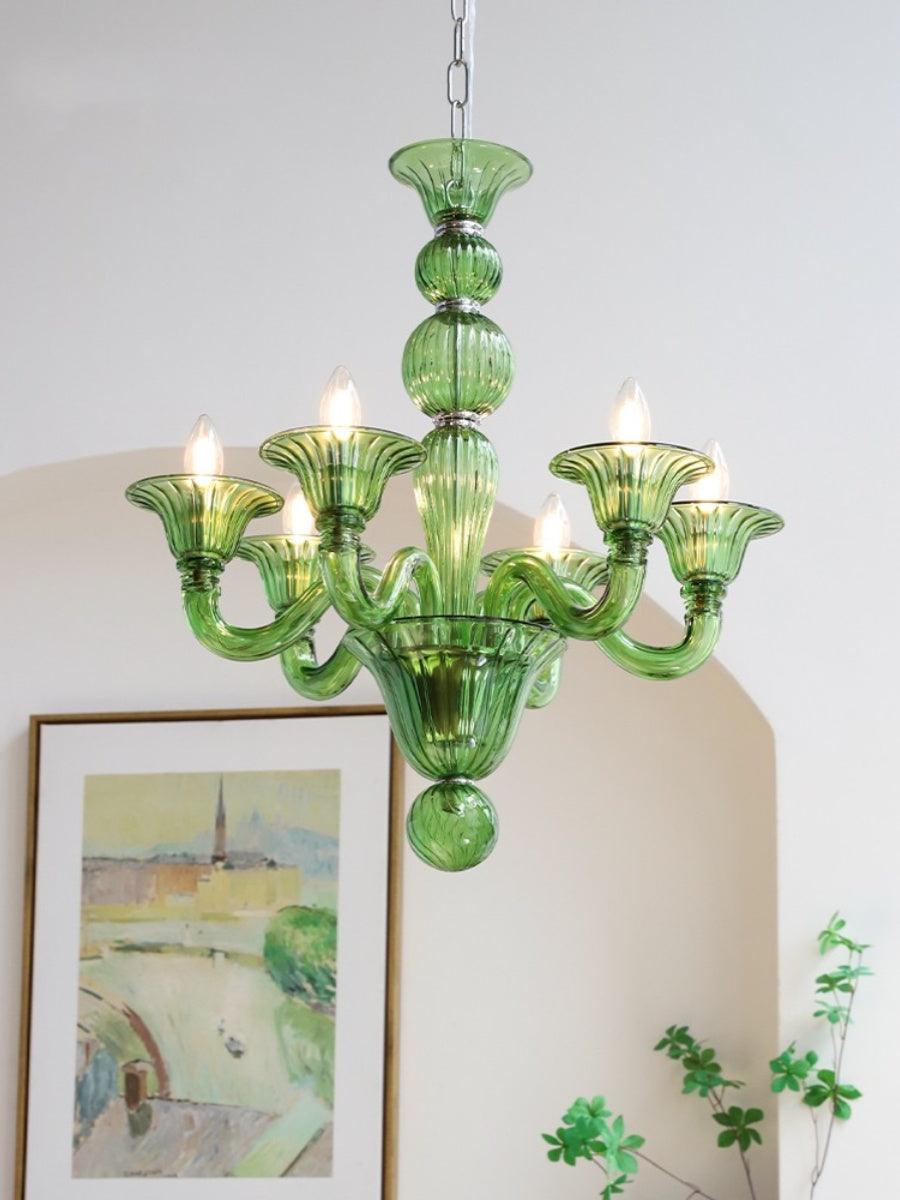 Aurora Chandelier Murano Glass Exotic - Letslighting