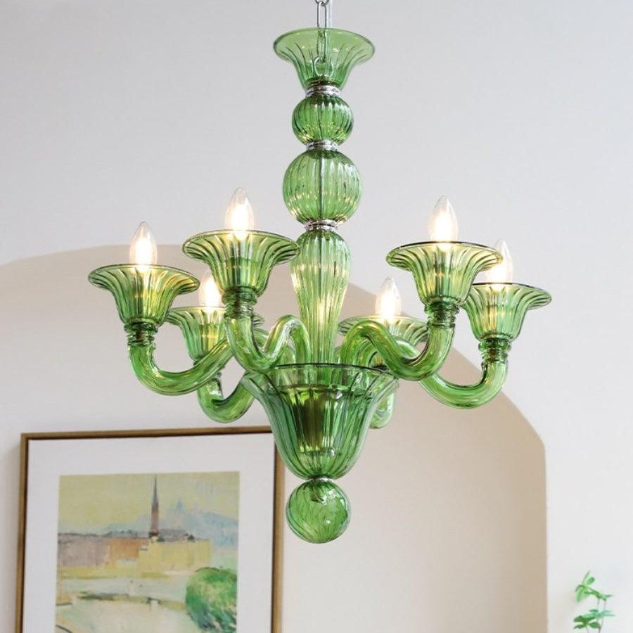 Aurora Chandelier Murano Glass Exotic - Letslighting