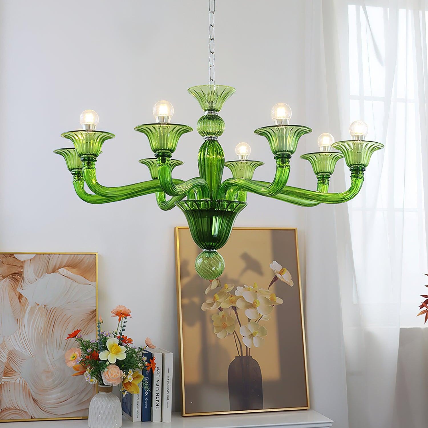 Aurora Chandelier Murano Glass Exotic - Letslighting