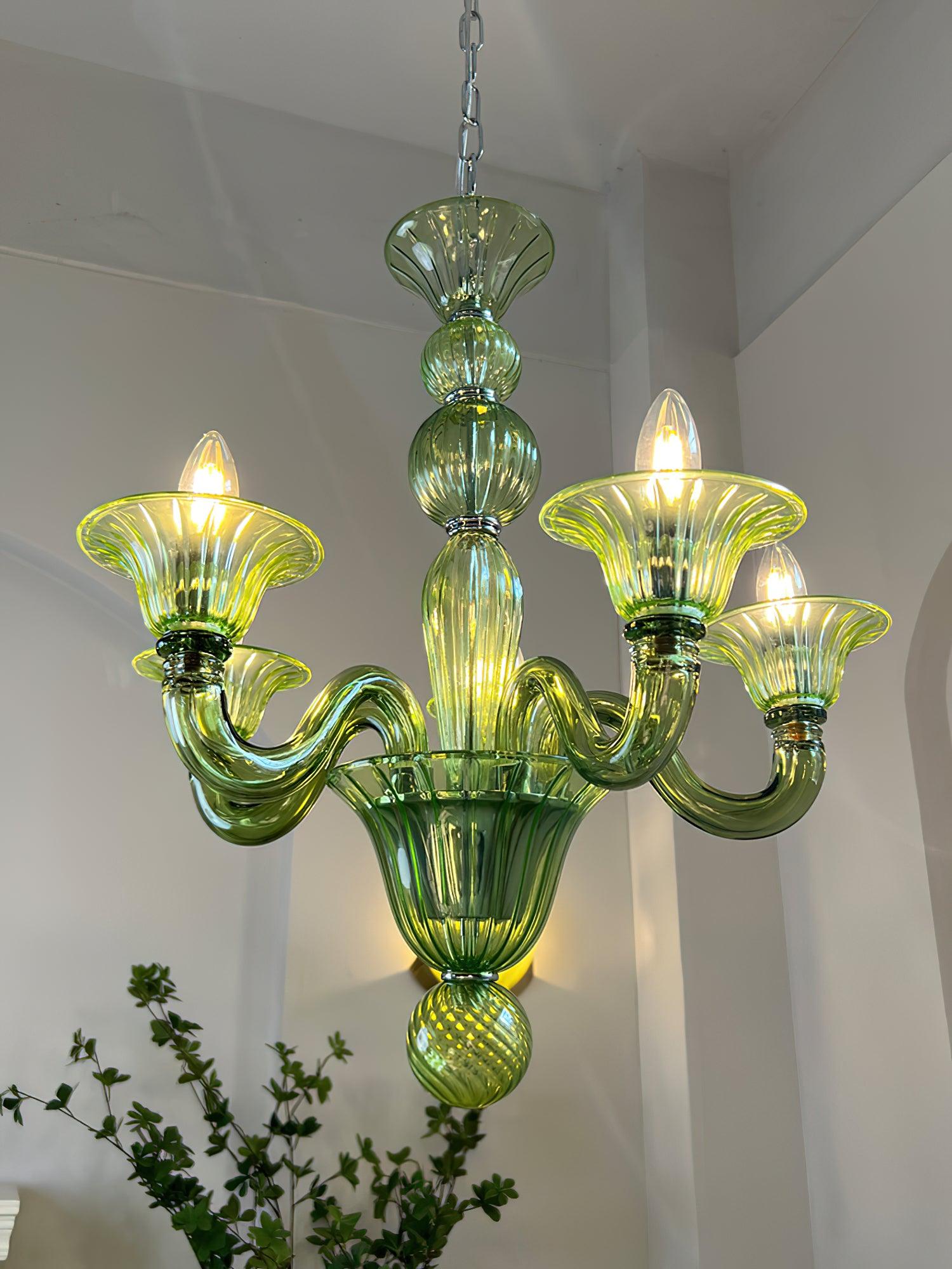 Aurora Chandelier Murano Glass Exotic - Letslighting