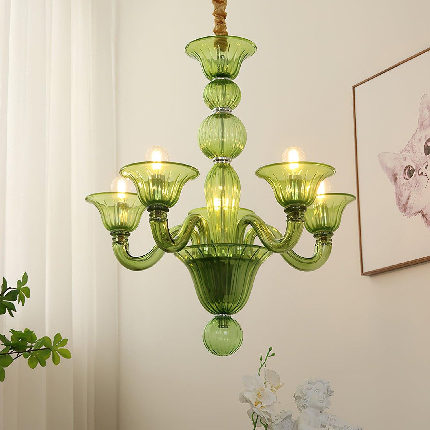 Aurora Chandelier Murano Glass Exotic - Letslighting