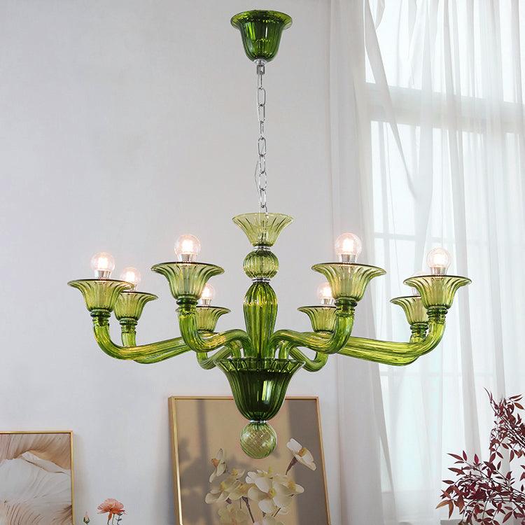Aurora Chandelier Murano Glass Exotic - Letslighting