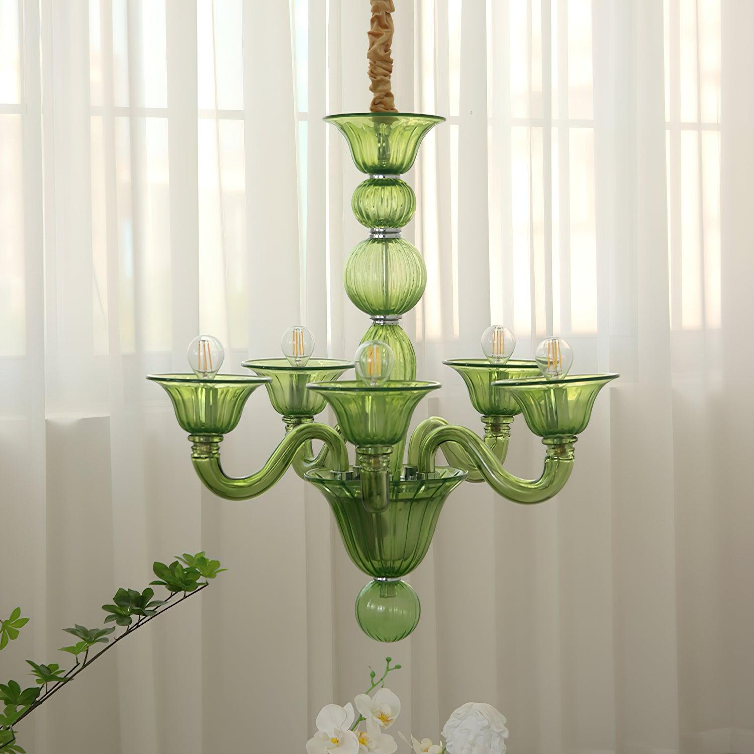 Aurora Chandelier Murano Glass Exotic - Letslighting