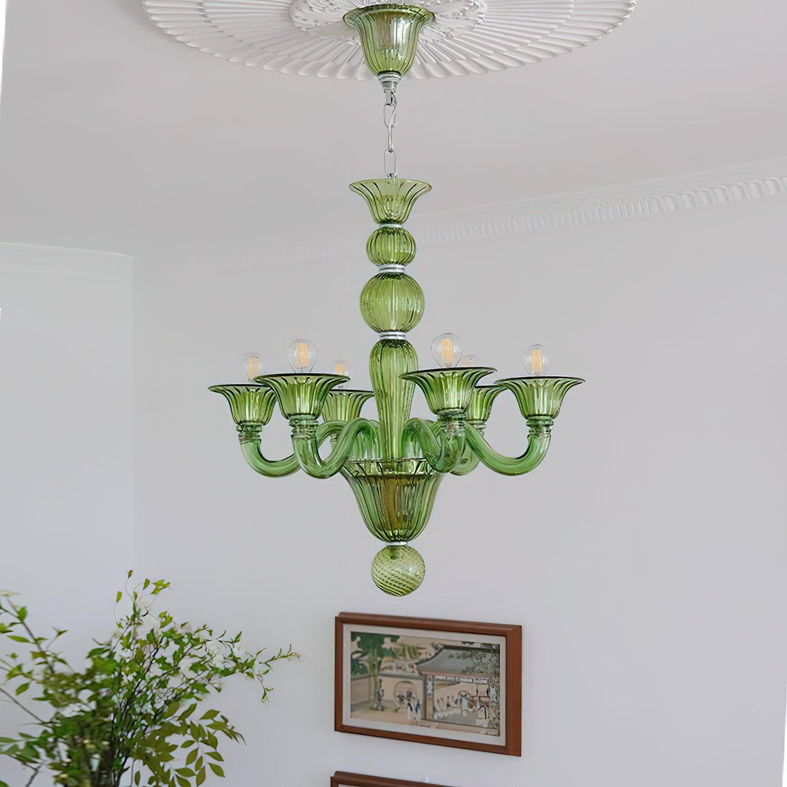 Aurora Chandelier Murano Glass Exotic - Letslighting