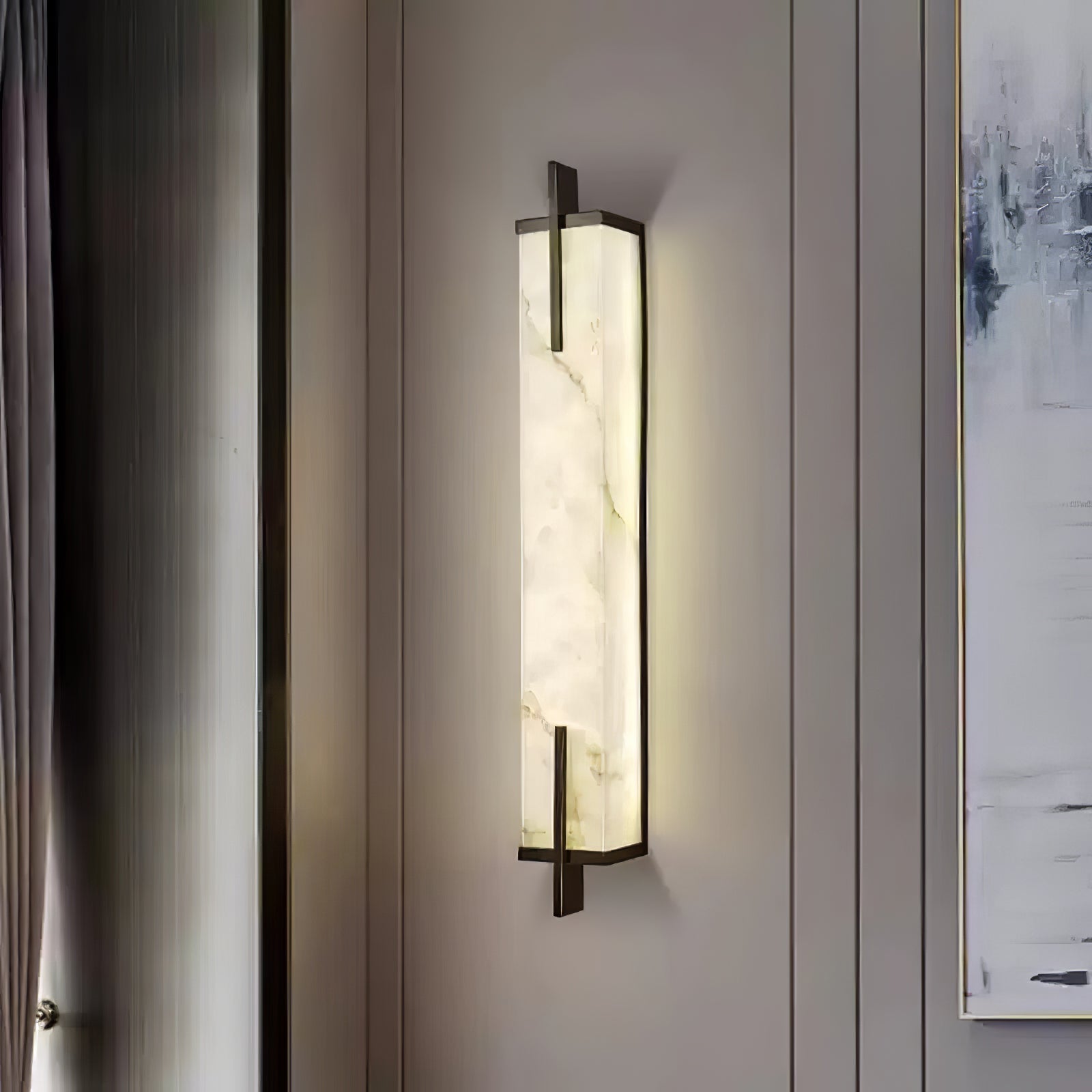 Aurcarir Rectangular Alabaster Wall Light - Letslighting